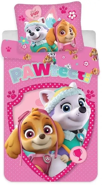 Paw Patrol sengetøj - 140x200 cm - Everest & Skye - Sengesæt i 100% bomuld